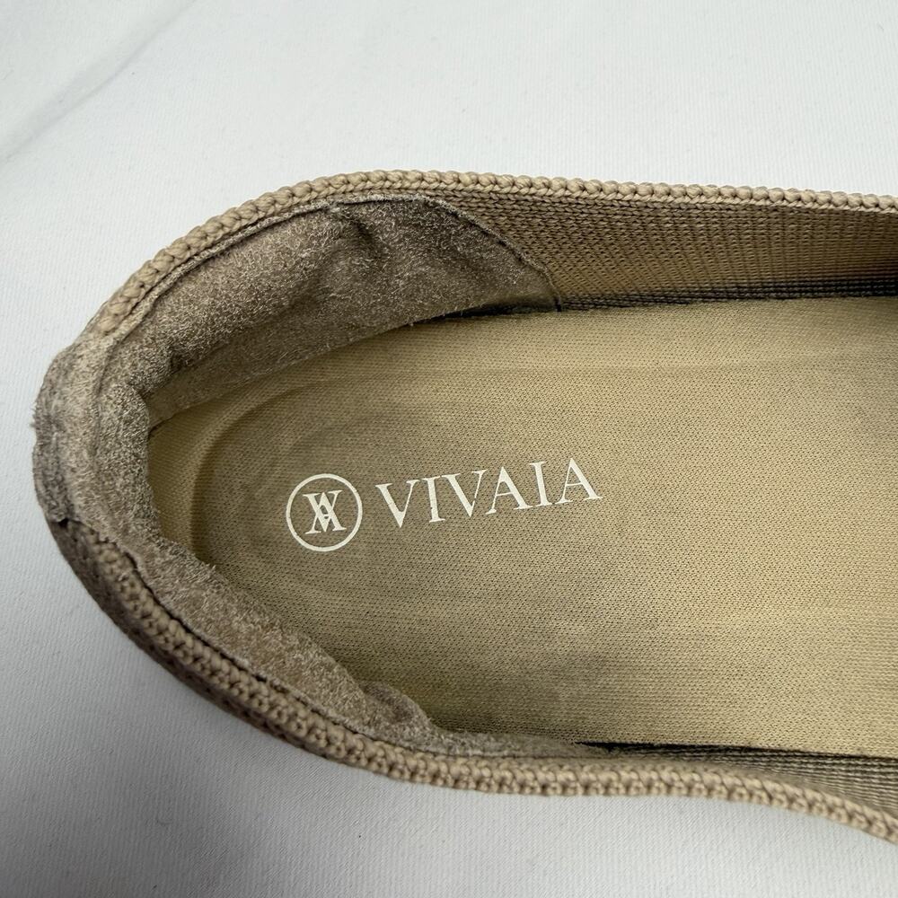 VIVAIA Dachshund Flats Women's 36.5 Beige Knit Slip On Loafers Dog Print - Picture 6 of 7